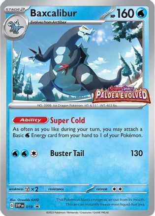 Baxcalibur - 019 (Prerelease) (19) Promo Holofoil