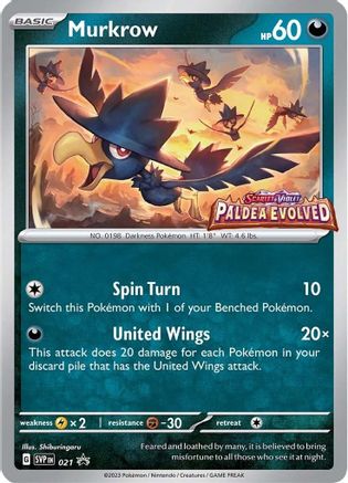 Murkrow - 021 (Prerelease) (21) Promo Holofoil