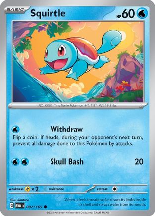 Squirtle - 007/165 (7) Common Reverse Holofoil