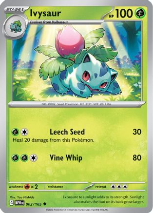 Ivysaur - 002/165 (2) Uncommon Reverse Holofoil