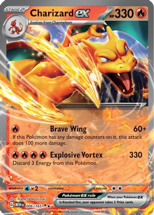 Charizard ex - 006/165 (6) Double Rare Holofoil