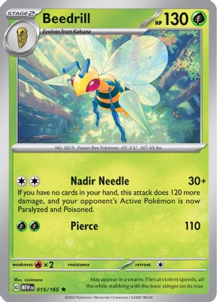 Beedrill (15) Rare Reverse Holofoil