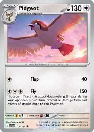 Pidgeot (18) Uncommon Reverse Holofoil