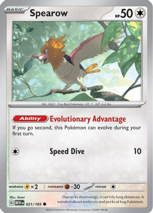 Spearow (21) Common Reverse Holofoil