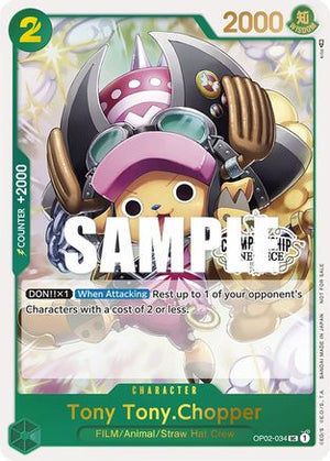 Tony Tony.Chopper (Store Championship Participation Pack) (OP02-034) - One Piece Promotion Cards Foil (Cabinet-NM)
