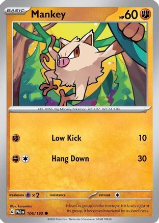 Mankey - 106/193 (Cosmos Holo) (106) Common Holofoil