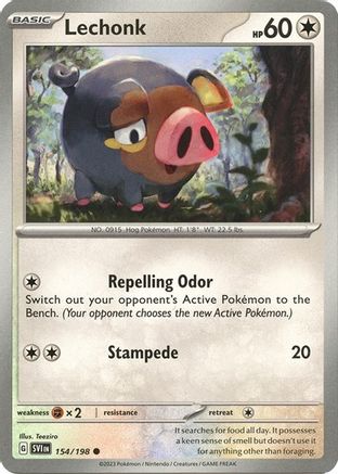 Lechonk - 154/198 (Holo) (154) Promo Holofoil