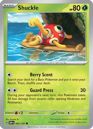 Shuckle (5) Common Reverse Holofoil