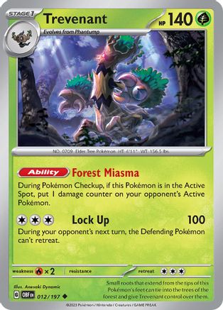 Trevenant (12) Uncommon Reverse Holofoil