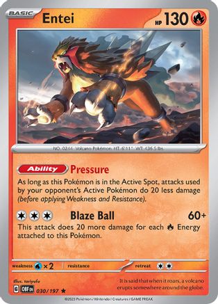 Entei (30) Rare Holofoil
