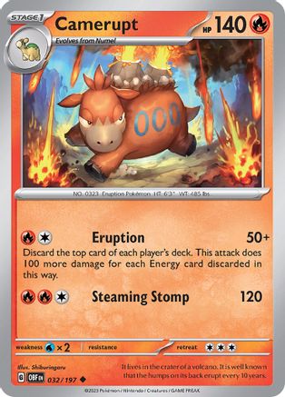 Camerupt (32) Uncommon Reverse Holofoil