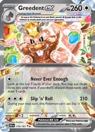 Greedent ex (179) Double Rare Holofoil