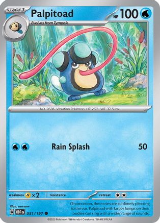 Palpitoad (51) Common Reverse Holofoil