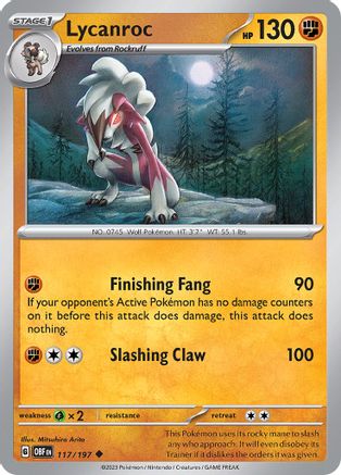 Lycanroc (117) Uncommon Reverse Holofoil