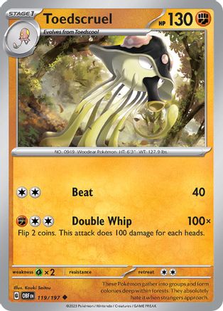 Toedscruel (119) Uncommon Reverse Holofoil