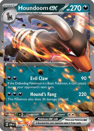 Houndoom ex (134) Double Rare Holofoil