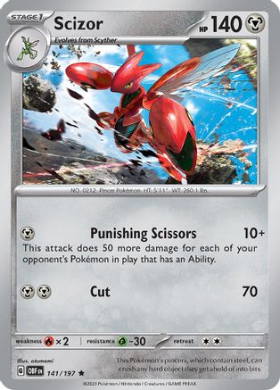 Scizor (141) Rare Reverse Holofoil