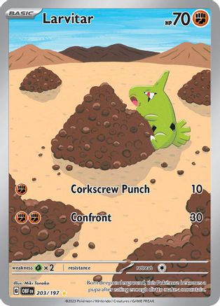 Larvitar - 203/197 (203) Illustration Rare Holofoil