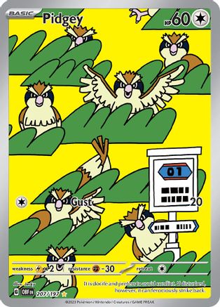 Pidgey - 207/197 (207) Illustration Rare Holofoil