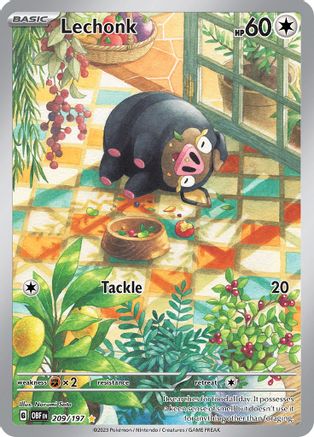 Lechonk - 209/197 (209) Illustration Rare Holofoil
