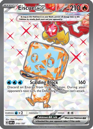 Eiscue ex - 210-197 (210) Ultra Rare Holofoil