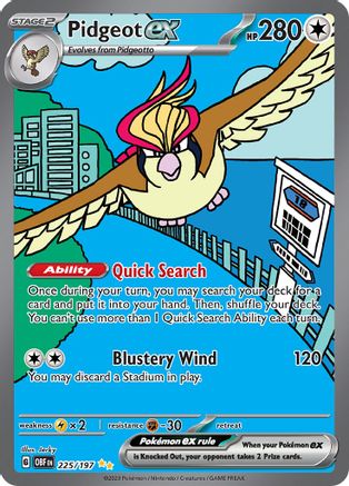 Pidgeot ex - 225/197 (225) Special Illustration Rare Holofoil