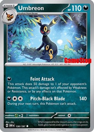 Umbreon - 130/197 (GameStop Exclusive) (130) Promo Reverse Holofoil
