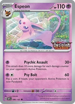 Espeon (Best Buy Exclusive) (86) Promo Holofoil