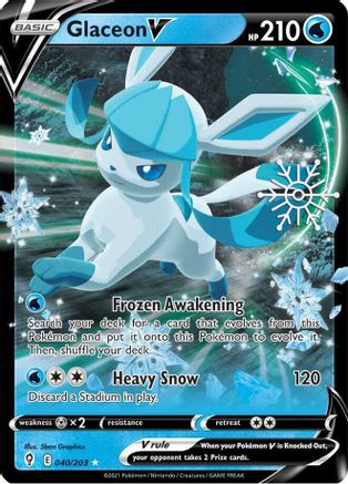 Glaceon V - 040/203 (Holiday Calendar) (40) Ultra Rare Holofoil