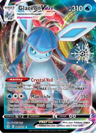 Glaceon VMAX - 041/203 (Holiday Calendar) (41) Ultra Rare Holofoil