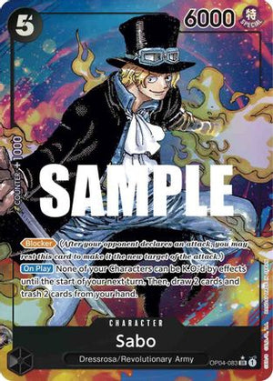 Sabo (Alternate Art) (OP04-083) - Kingdoms of Intrigue Foil (Cabinet-NM)
