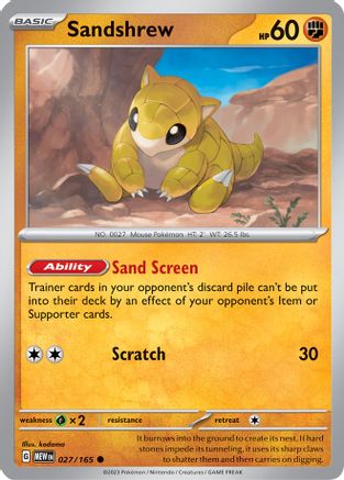 Sandshrew (27) Common Reverse Holofoil