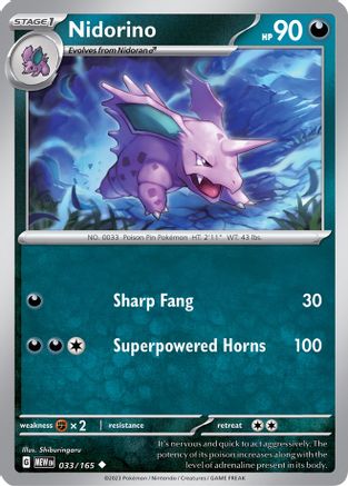 Nidorino (33) Uncommon Reverse Holofoil