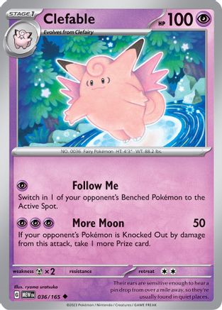 Clefable (36) Uncommon Reverse Holofoil