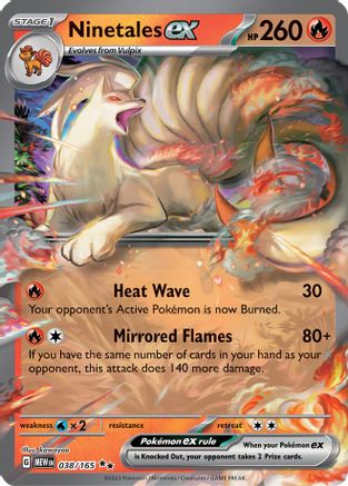 Ninetales ex - 038/165 (38) Double Rare Holofoil