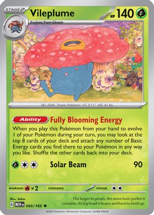 Vileplume (45) Rare Reverse Holofoil