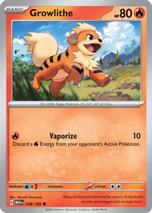Growlithe (58) Common Reverse Holofoil