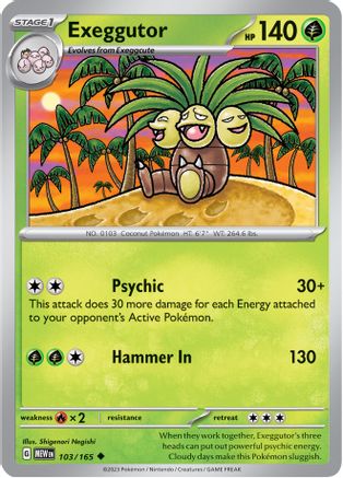 Exeggutor (103) Uncommon Reverse Holofoil
