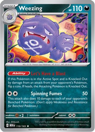 Weezing (110) Rare Reverse Holofoil