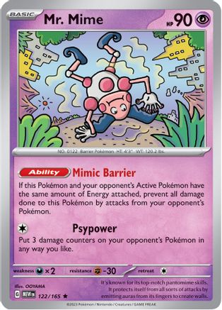 Mr. Mime - 122/165 (122) Rare Holofoil