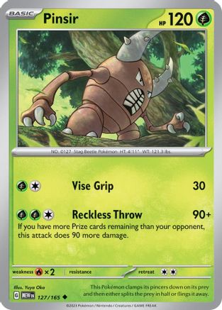 Pinsir (127) Uncommon Reverse Holofoil