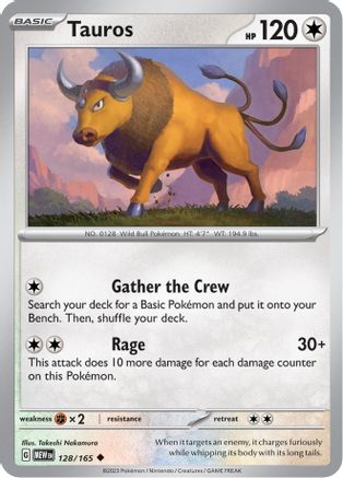 Tauros (128) Uncommon Reverse Holofoil