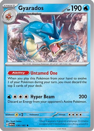 Gyarados (130) Rare Reverse Holofoil