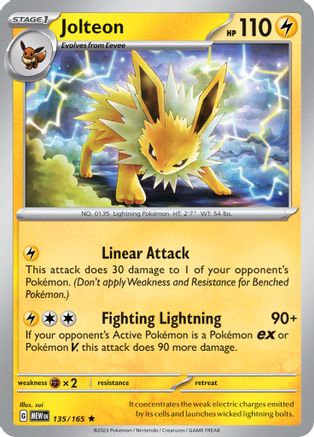 Jolteon (135) Rare Reverse Holofoil