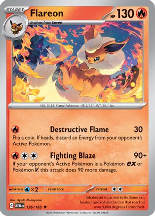 Flareon (136) Rare Holofoil