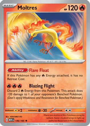 Moltres (146) Rare Reverse Holofoil