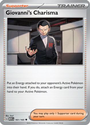 Giovanni's Charisma - 161/165 (161) Uncommon Reverse Holofoil