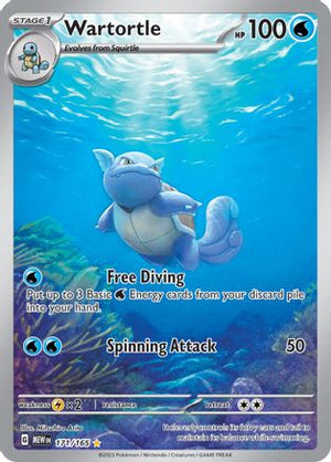 Wartortle - 171/165 (171) Illustration Rare Holofoil (Cabinet-NM)