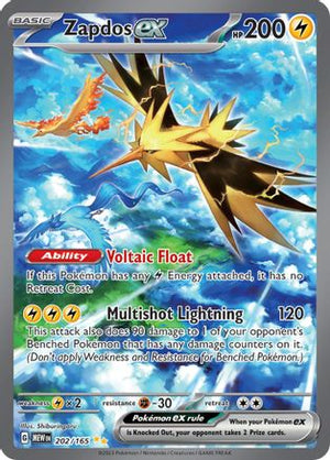 Zapdos ex - 202/165 S&V 151 SIR (Cabinet-NM)