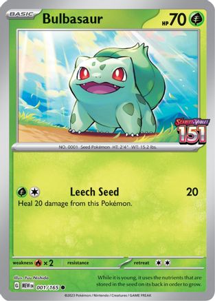 Bulbasaur - 001/165 (Best Buy Exclusive) (1) Promo Reverse Holofoil